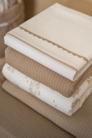 Little Dutch Blanket Nursery Swaddling Blankets Pure Beige Beige 100x70cm