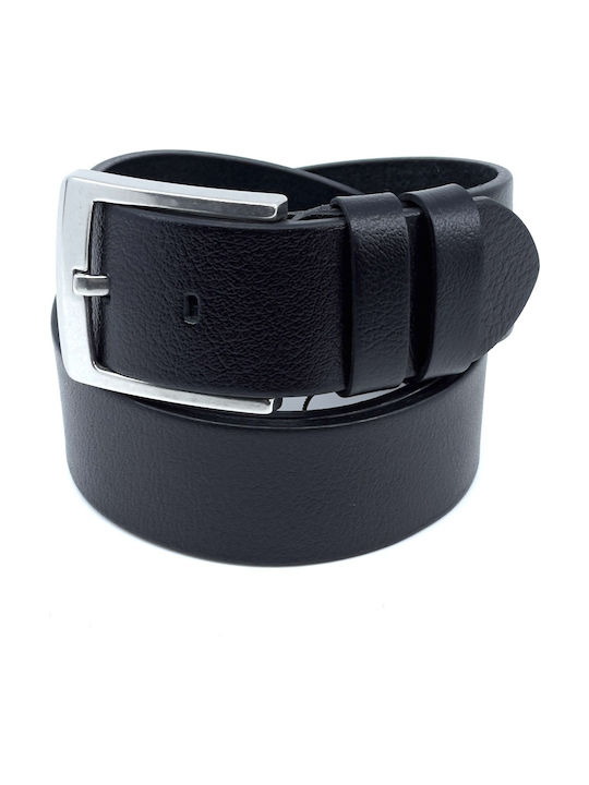 Legend Accessories Men's Leather Wide Belt Black