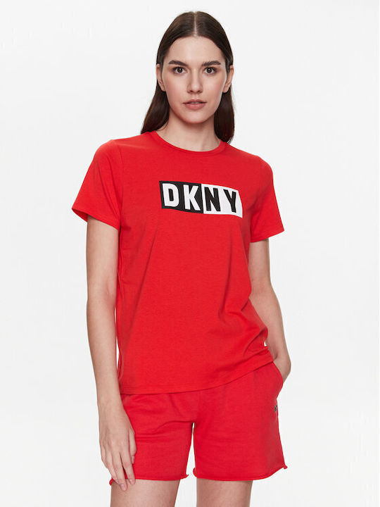 DKNY Γυναικείο Αθλητικό T-shirt Κόκκινο