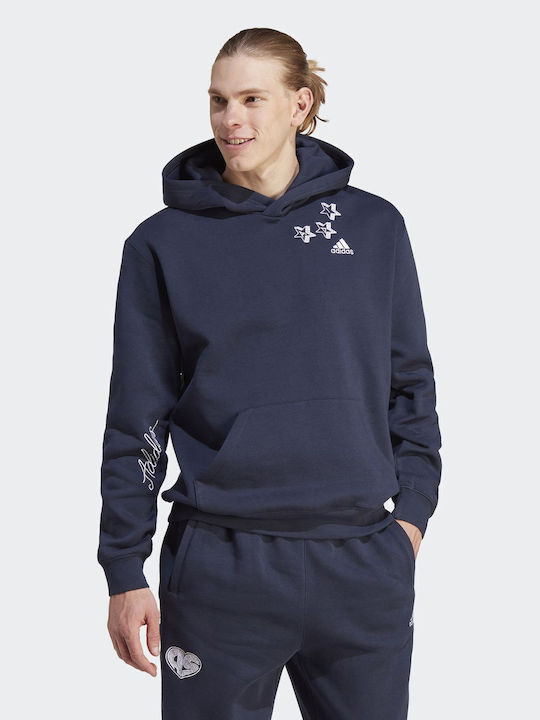 Sweatshirt mit Kapuze Marineblau