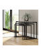 Square Zigon Set Wooden Marble 55x40x57 cm