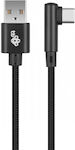 Tb Energy Angle (90°) / Braided USB 2.0 Cable USB-C male - USB-A Μαύρο 15m (AKTBXKUCSBA15KB)