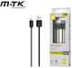Moveteck USB 2.0 Cable USB-C male - USB-A Μαύρο 1m 8041-NE