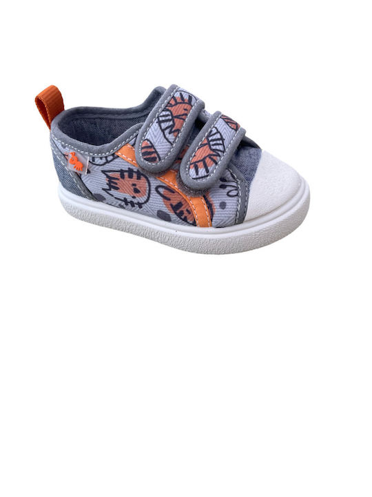 Παιδικά Sneakers με Σκρατς Γκρι