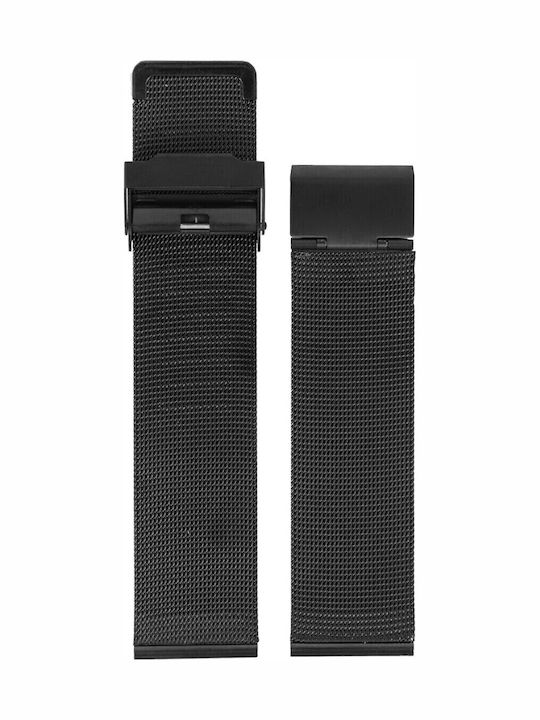 Vitopoulos Metallic-Armband Schwarz 24mm