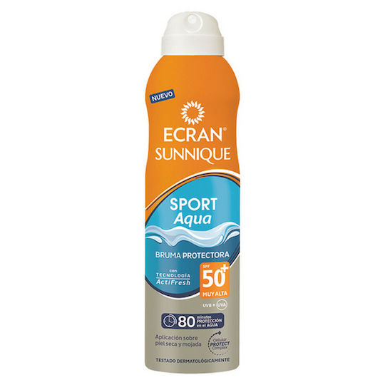 Ecran Sport Waterproof Sunscreen Cream Body SPF50 in Spray 250ml