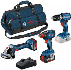 Bosch Set Drill Driver 18V with 2 5Ah Batteries