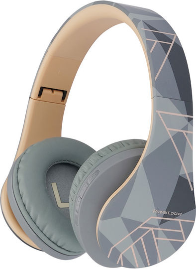 PowerLocus P2 Wireless / Wired Over Ear Headphones with Radio with 20 hours of Operation Stone Grey