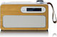 Lenco PDR-040 Bamboo DAB+ mit Bluetooth Gray