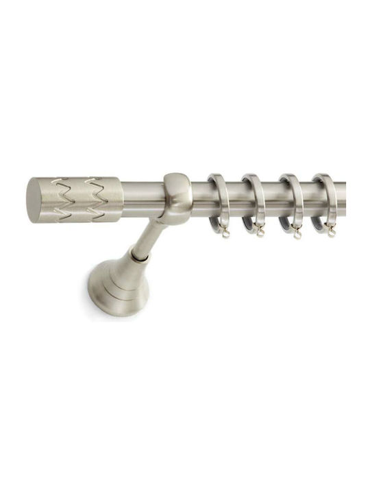 Anartisi Metallic Curtain Pole S22 Single Φ25mm 200cm Nickel Satin