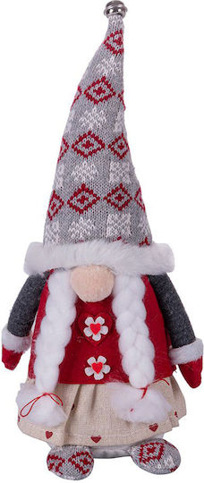 Christmas Fabric Figure Dwarf White Height 33cm