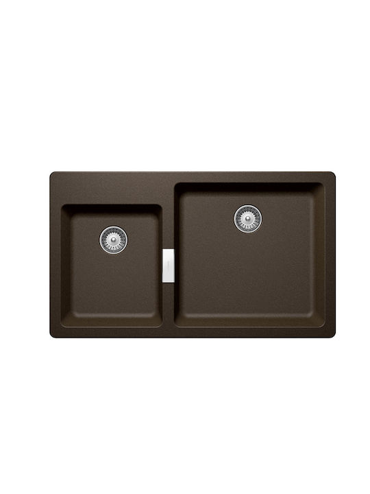Schock Cristadur 110-15290-1221 Drop-In Мивка от Синтетичен Гранит Ш86xД50см Бронзов