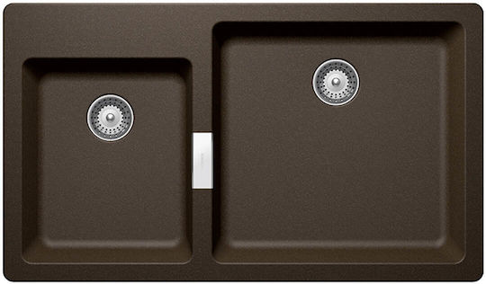 Schock Cristadur Drop-In Küchenspüle aus Flüssigem Granit M86xP50cm Braune