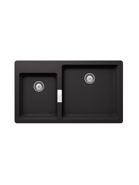 Schock Manhattan 110-30291-1401 Drop-In Spüle aus Verbundgranulat B86xT50cm Schwarz