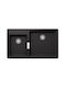 Schock Manhattan 110-30291-1401 Drop-In Spüle aus Verbundgranulat B86xT50cm Schwarz