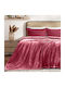 Lino Home Cobertor Κουβέρτα Βελουτέ Υπέρδιπλη 220x240εκ. Apple