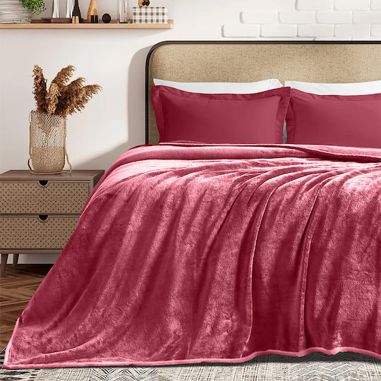 Lino Home Velvet Blanket Double 220x240cm Apple