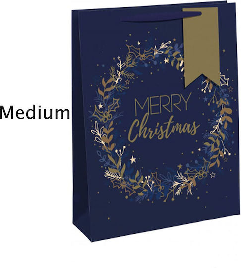 Clairefontaine Christmas Bag for Gift Blue 21x25x10cm.