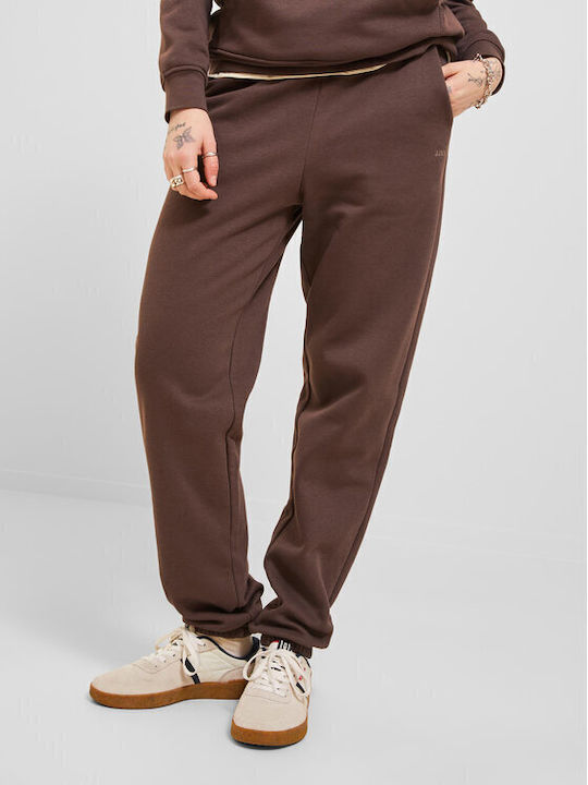 Jack & Jones Παντελόνι Φόρμας Καφέ