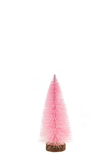 Christmas Decorative Wood Tree 15cm Pink