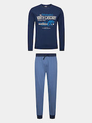 Henderson Men's Winter Pajamas Set Σκούρο μπλε