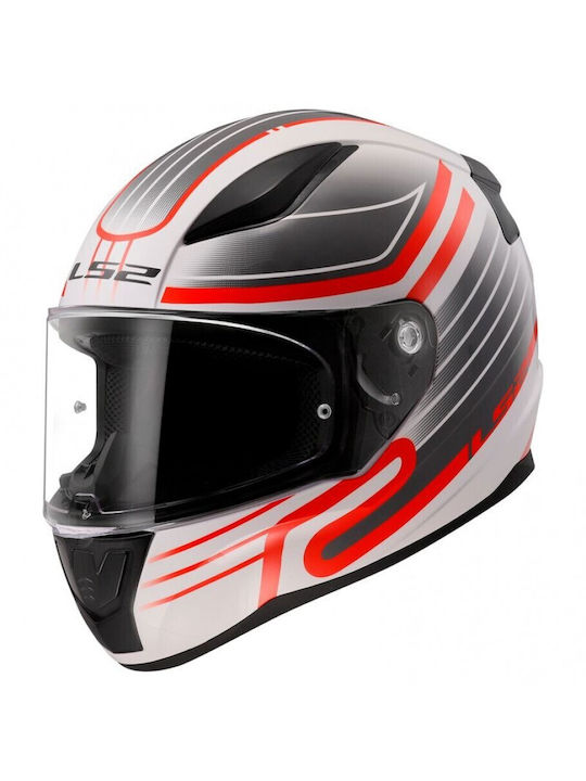 LS2 Rapid II Circuit White/Red Κράνος Μηχανής F...
