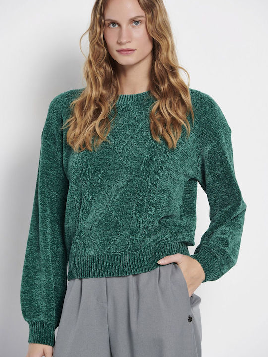 Funky Buddha Women's Long Sleeve Sweater Green