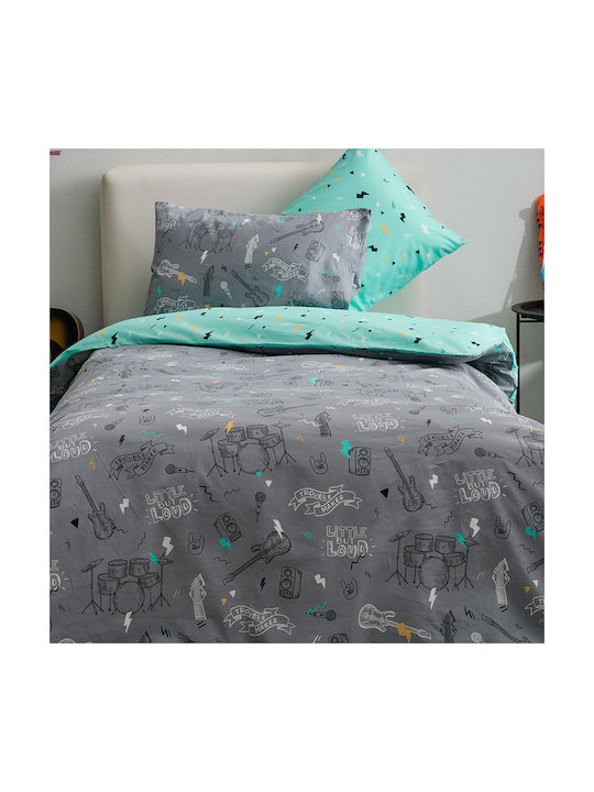 Vesta Home Rock Set Kids Duvet Cover Single with Pillowcase Cotton Aney 170x240cm