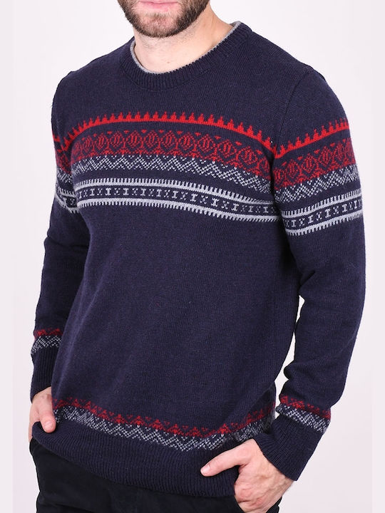 Clever Men's Long Sleeve Sweater BLUE