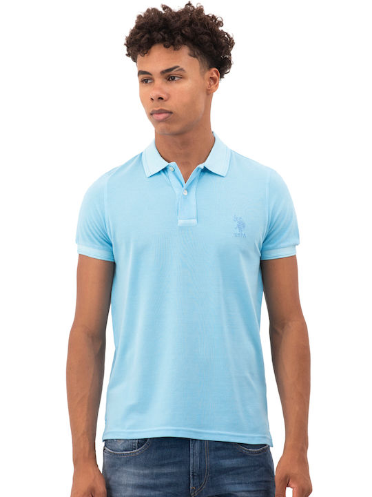 U.S. Polo Assn. 'axel' Bluza Bărbătească cu Mânecă Scurtă Blue (433/SKY BLUE)