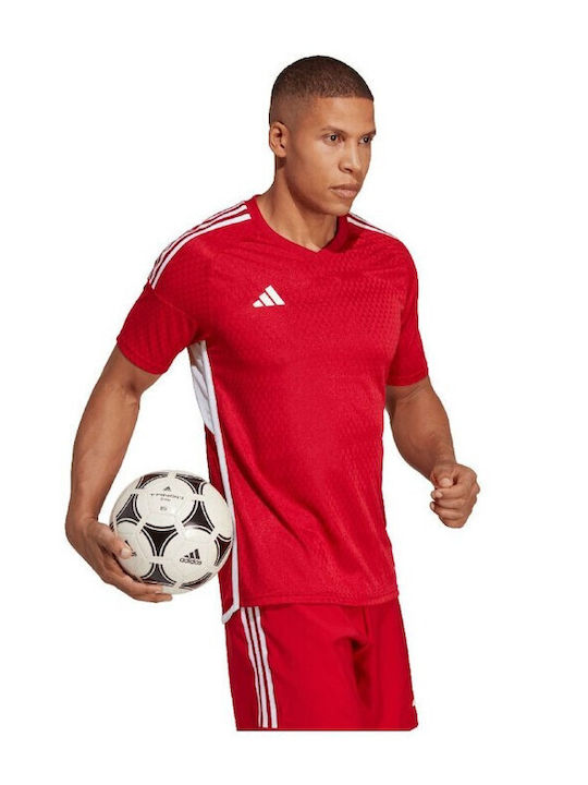 Adidas Bluza Bărbătească cu Mânecă Scurtă Roșie