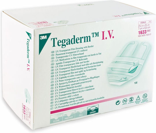 3M Tegaderm I.v. Ιατρικό Αναλώσιμο 100τμχ 1633