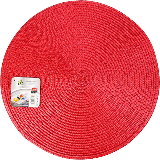 Tpster Σουπλά Στρογγυλό Πλαστικό Κόκκινο 38cm