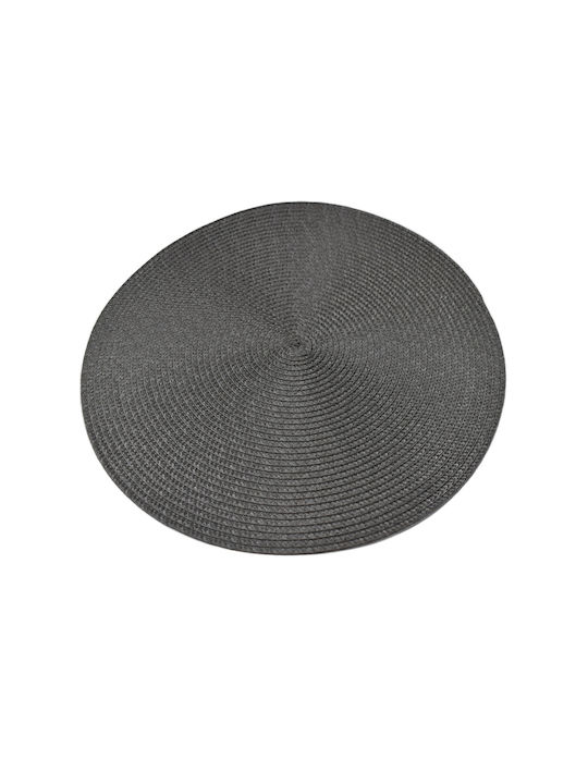 Tpster Round Plastic Placemat Gray 38cm