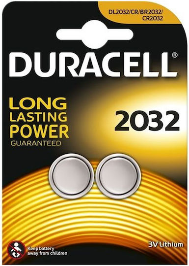 Duracell Μπαταρίες Λιθίου Ρολογιών CR2032 3V 2τμχ