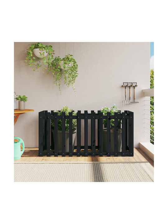 vidaXL Erhöht Blumenkasten Hölzernes Black 150x...