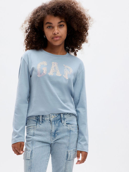 GAP Kids Blouse Long Sleeve Light Blue