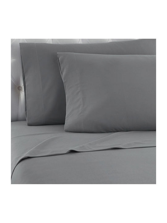 TnS Sheet King Size with Elastic 180x200+25cm. Gray