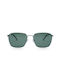 OJO Sunglasses Men's Sunglasses with Gray Metal Frame and Green Polarized Lens