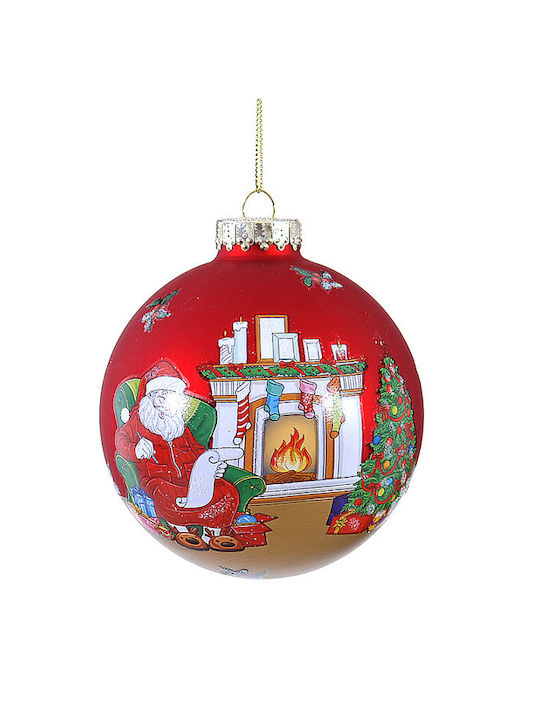 Christmas Glass Ball Ornament Red