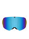 Red Bull Spect Ski & Snowboard Goggles for Adults with Mirror Lens in Blue Colour
