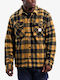 Дълъг Ръкав Overshirt Стандартна Кройка Каре Жълт