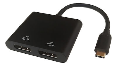 Deltaco Docking Station with 4K PD Ethernet Black (USBC-2DP)