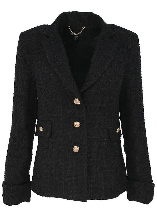 Forel Women's Tweed Blazer Black