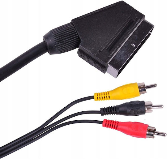 Καλώδιο Scart male - Component male / Scart male 1.5m Μαύρο LEC-KPO2716-1