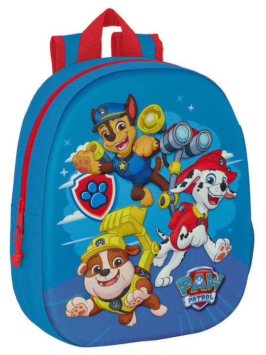 Paw Patrol Σχολική Τσάντα Πλάτης Νηπιαγωγείου με Θήκη για Παγούρι Μπλε 27 x 10 x 33εκ