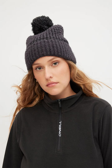 Beanie Γυναικείος Σκούφος Πλεκτός σε Μαύρο χρώμα