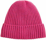 Verde Knitted Fleece Beanie Cap Fuchsia