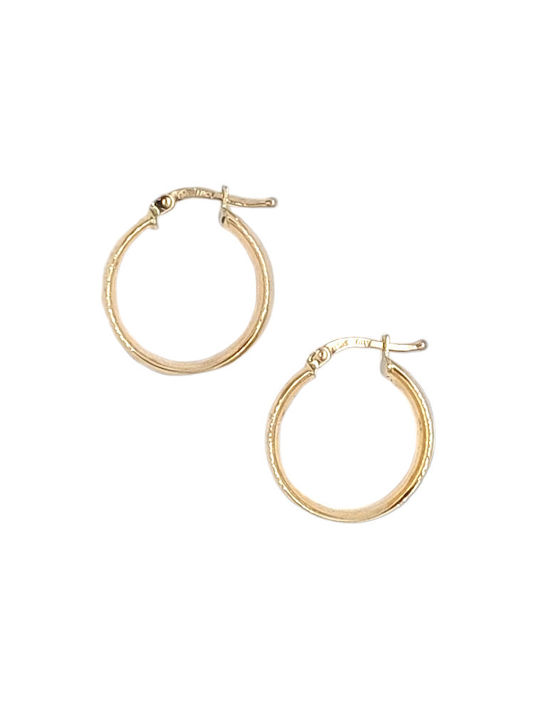 Rubini Earrings Hoops made of Gold 14K