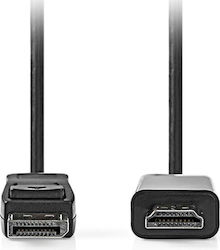 Nedis Cable DisplayPort male - HDMI male 1m Black (CCGL37100BK10) Nedis Cable DisplayPort male - HDMI male 1m Black (CCGL37100BK10)